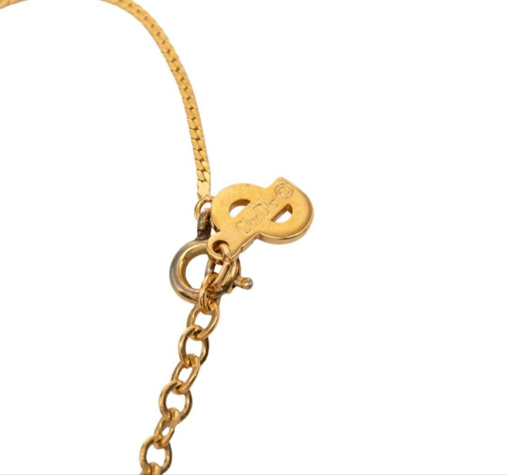 Dior Logo Pendant Gold Black — view 4