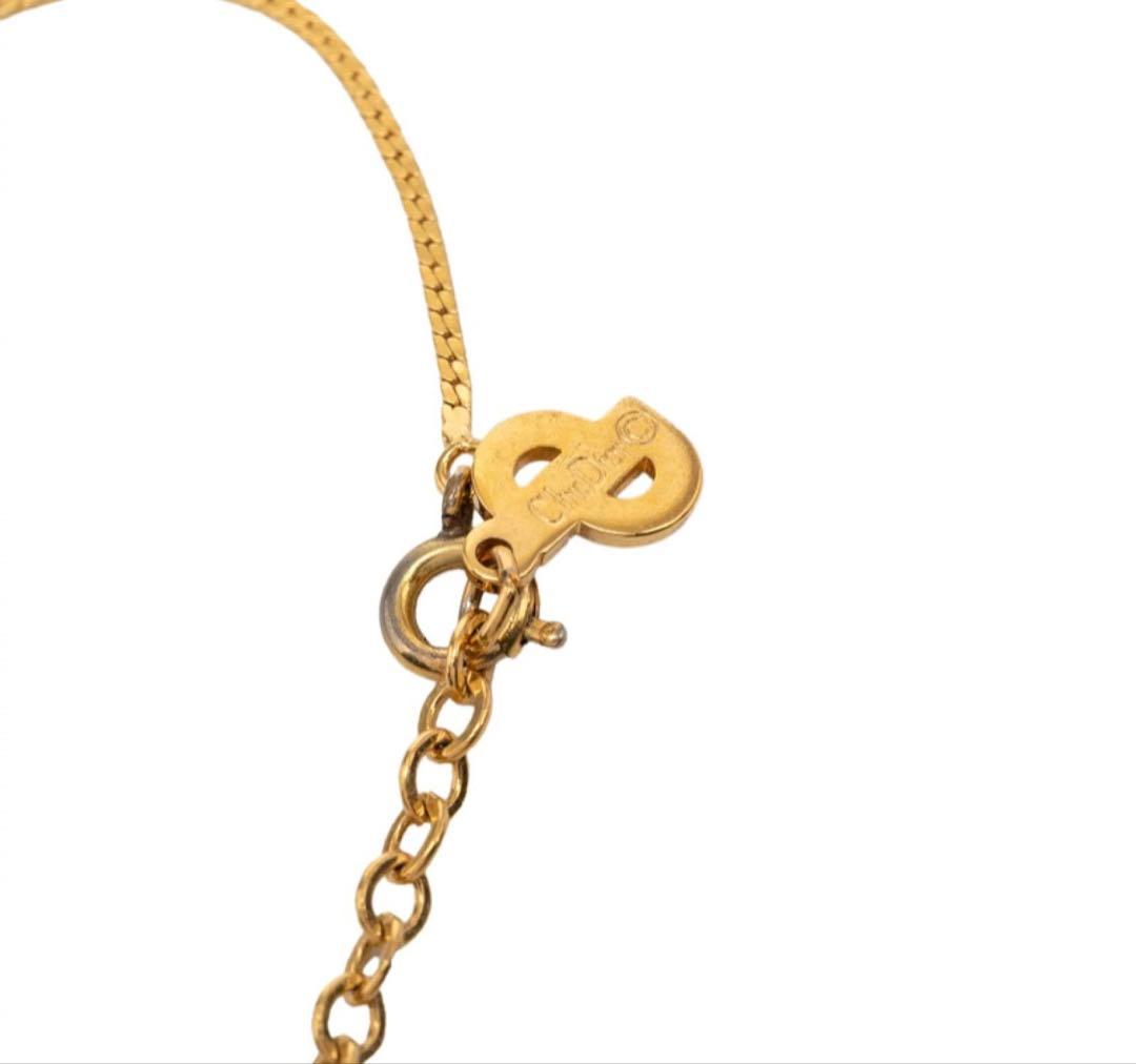 Dior Logo Pendant Gold Black — view 4