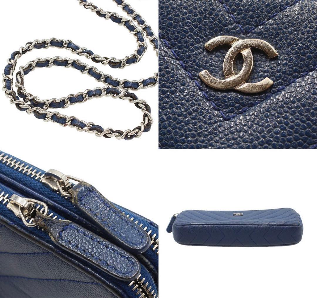 Chanel Caviar Leather Stitch Chain — view 5