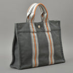 Hermes Ginza Store Limited Fourre Tout PM Handbag Canvas Gray Tote — view 2