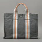 Hermes Ginza Store Limited Fourre Tout PM Handbag Canvas Gray Tote — view 3