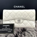 Chanel Wallet Quilted Caviar Trifold