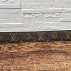 Louis Vuitton Monogram Leather Ceinture Belt Silver Brown — view 6