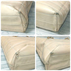 Chanel Quilted Enamel Chain Shoulder Tote Beige — view 4