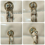 Chanel Quilted Enamel Chain Shoulder Tote Beige — view 6