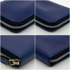 Prada Saffiano Logo Leather Triangle Zip Around Wallet — view 5
