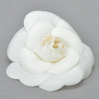 Chanel Camellia Brooch Corsage Silk White Flower — view 4