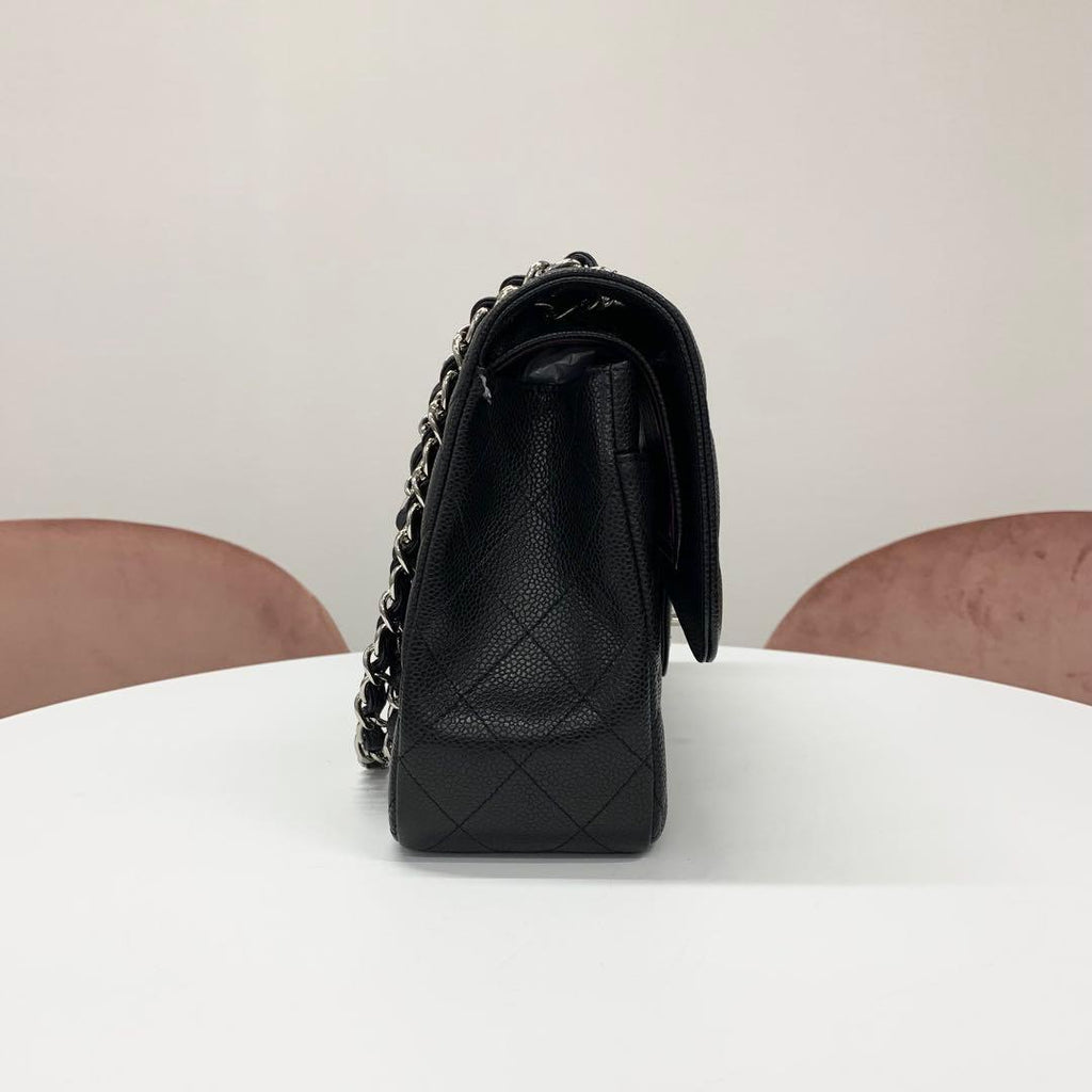 Chanel Maxi Quilted 30 Large Caviar Leather Turnlock Bag — view 2