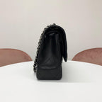 Chanel Maxi Quilted 30 Large Caviar Leather Turnlock Bag — view 2
