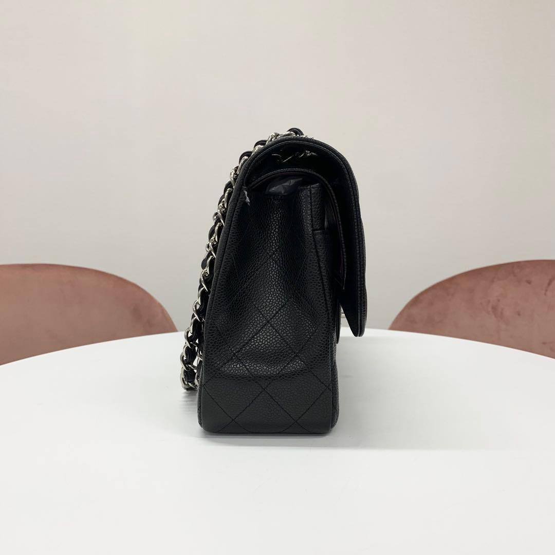 Chanel Maxi Quilted 30 Large Caviar Leather Turnlock Bag — view 2
