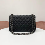 Chanel Maxi Quilted 30 Large Caviar Leather Turnlock Bag — view 3