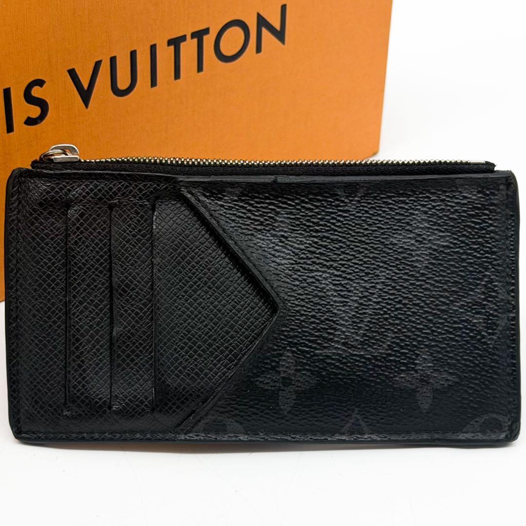 Louis Vuitton Fragment Case Monogram Eclipse Coin Purse Black — view 2
