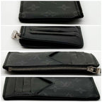 Louis Vuitton Fragment Case Monogram Eclipse Coin Purse Black — view 4