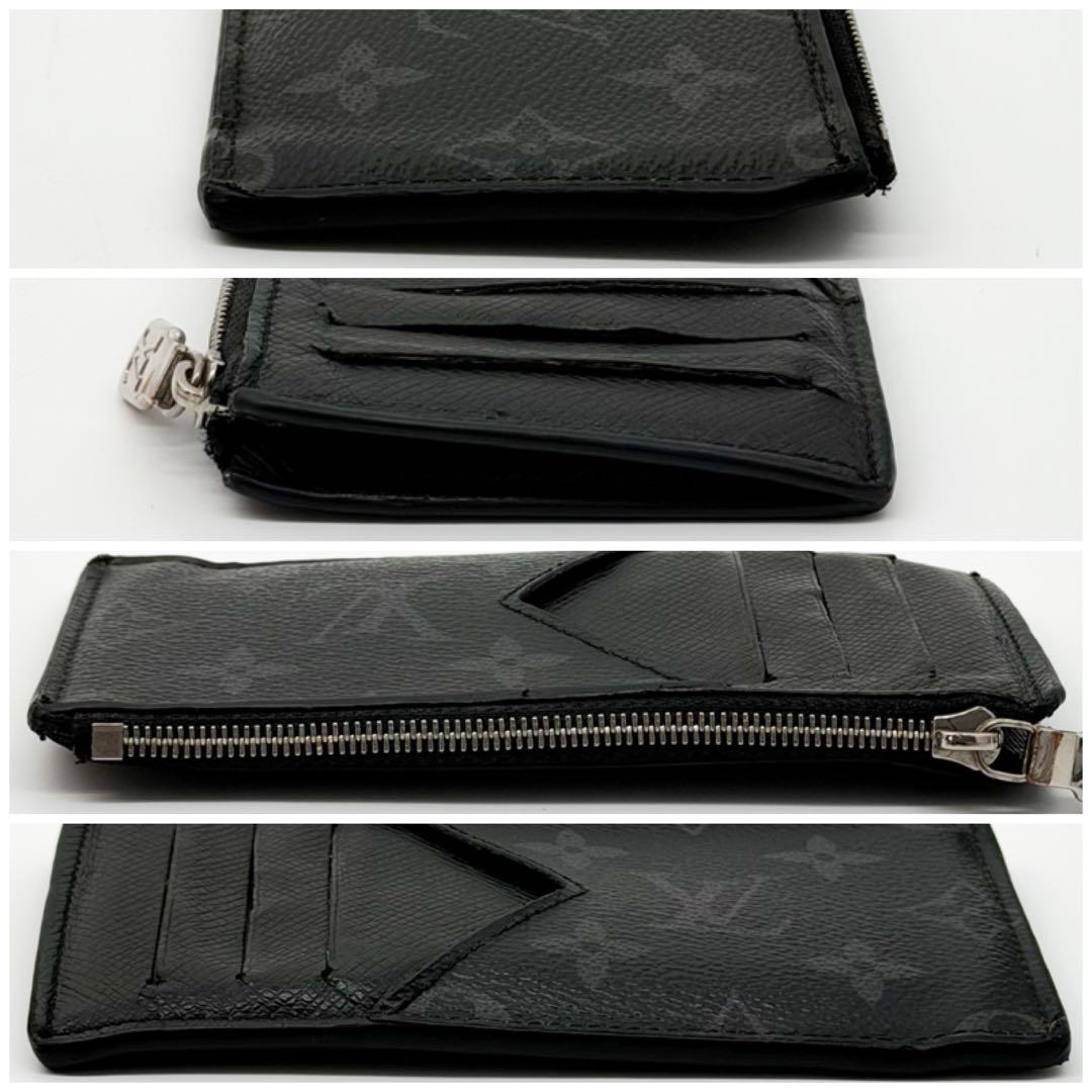 Louis Vuitton Fragment Case Monogram Eclipse Coin Purse Black — view 4