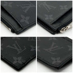 Louis Vuitton Fragment Case Monogram Eclipse Coin Purse Black — view 5
