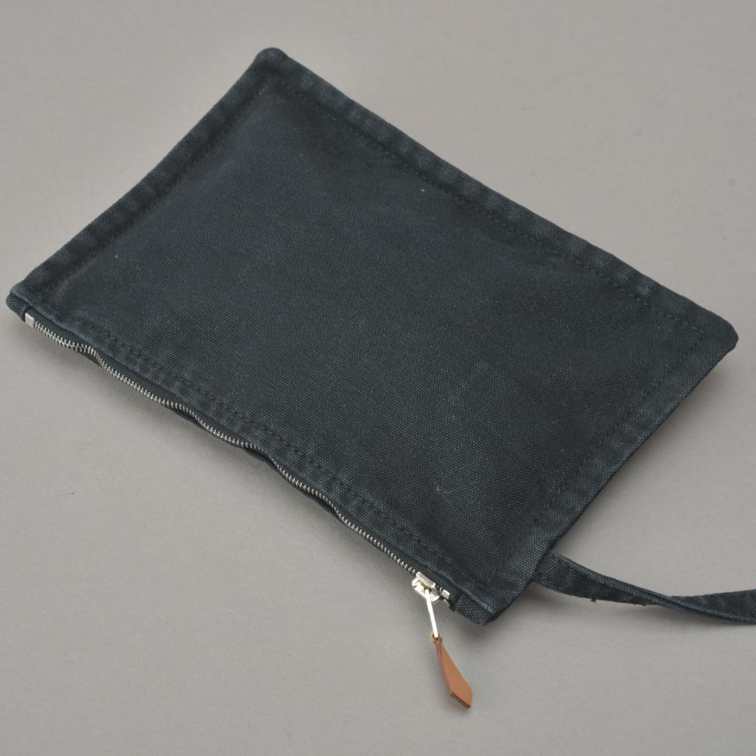 Hermes Striped Canvas Black with Cannes PM Tote Pouch — view 6