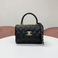 Chanel Top Handle Quilted CC Logo Chain