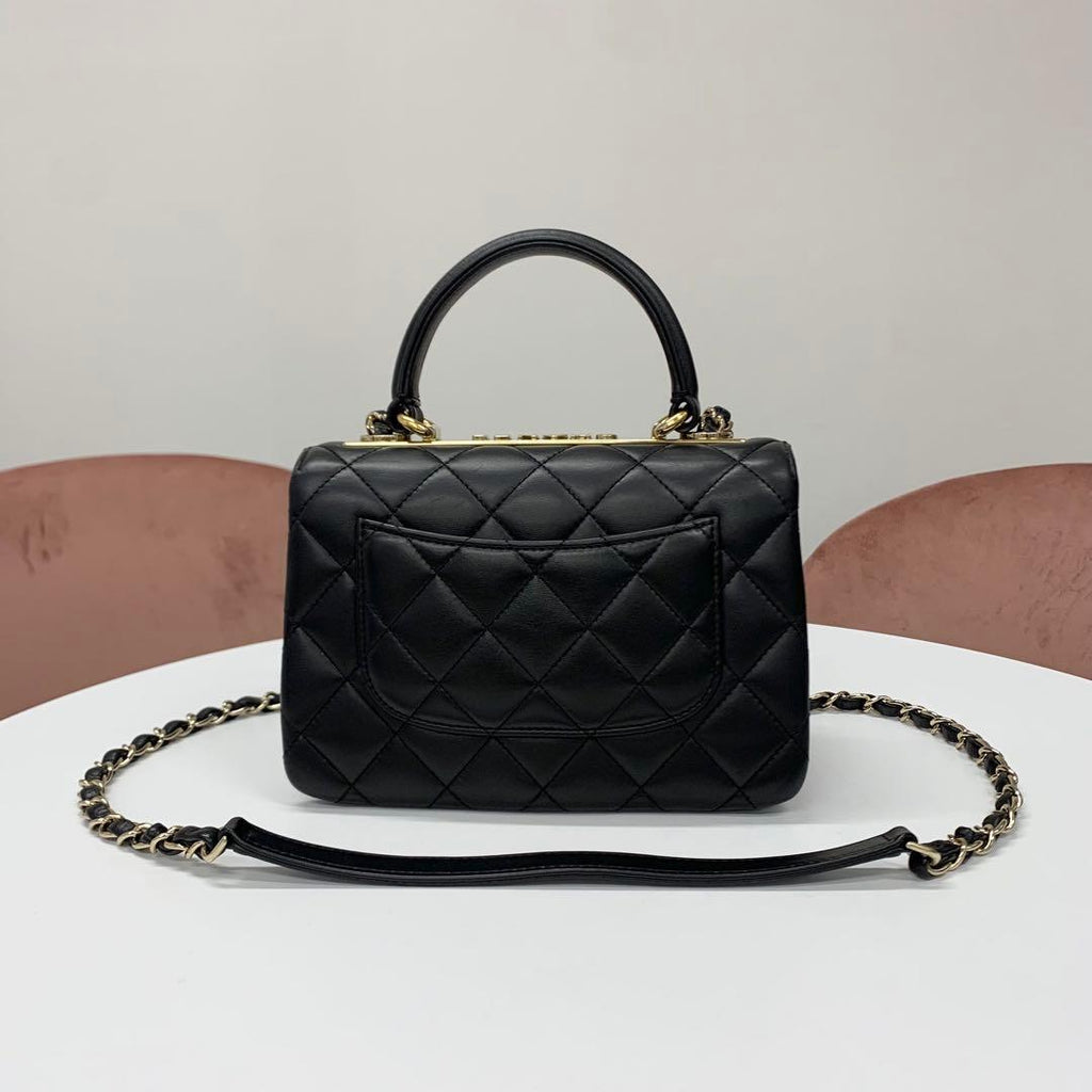 Chanel Top Handle Quilted CC Logo Chain — view 3