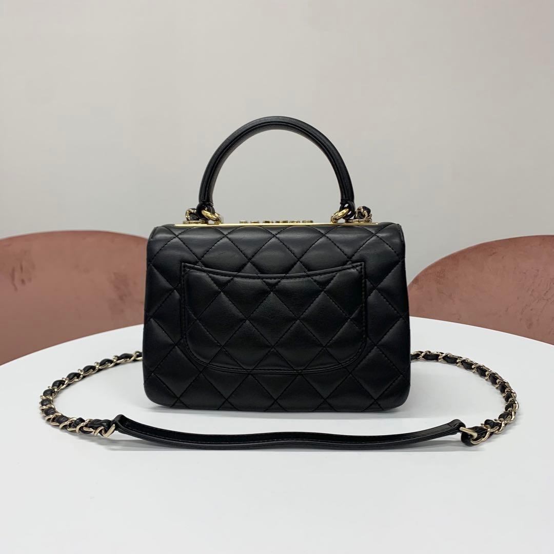 Chanel Top Handle Quilted CC Logo Chain — view 3