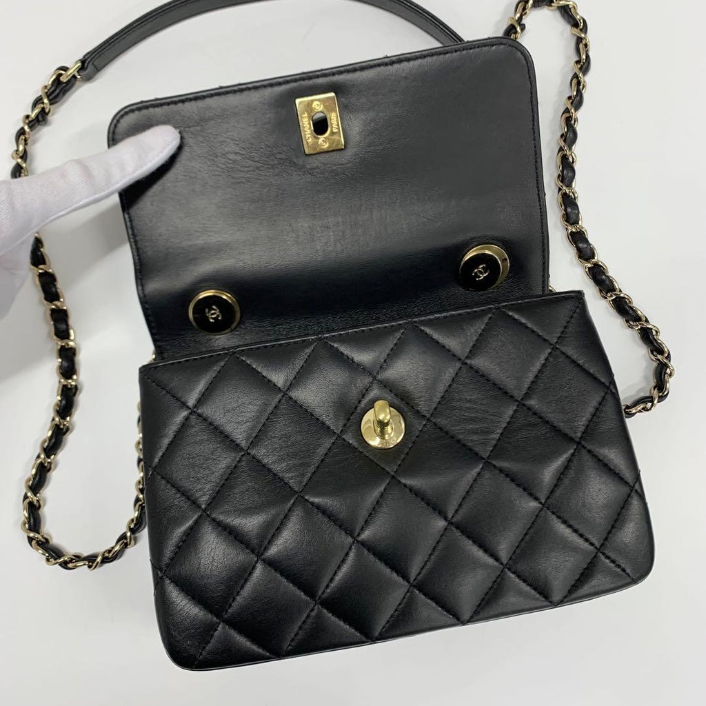 Chanel Top Handle Quilted CC Logo Chain — view 6