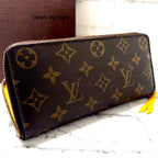 Louis Vuitton Monogram Portefeuille Clemence Yellow Wallet