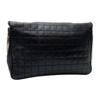 Celine Leather Triomphe Logo Chain Shoulder Bag Black — view 2