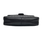Celine Leather Triomphe Logo Chain Shoulder Bag Black — view 5
