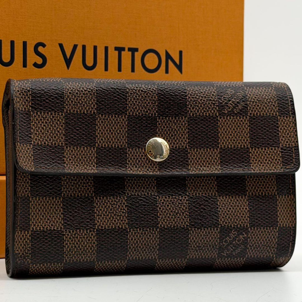 Louis Vuitton Portefeuille Alexandra Damier Trifold Brown Wallet