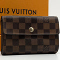 Louis Vuitton Portefeuille Alexandra Damier Trifold Brown Wallet