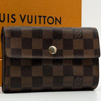 Louis Vuitton Portefeuille Alexandra Damier Trifold Brown Wallet