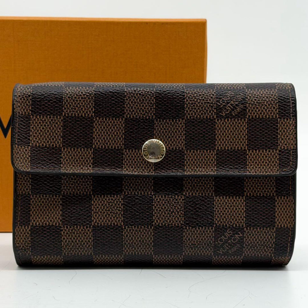 Louis Vuitton Portefeuille Alexandra Damier Trifold Brown Wallet — view 2