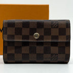 Louis Vuitton Portefeuille Alexandra Damier Trifold Brown Wallet — view 2