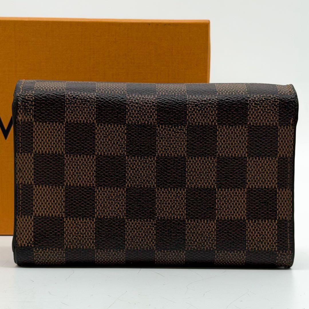 Louis Vuitton Portefeuille Alexandra Damier Trifold Brown Wallet — view 3