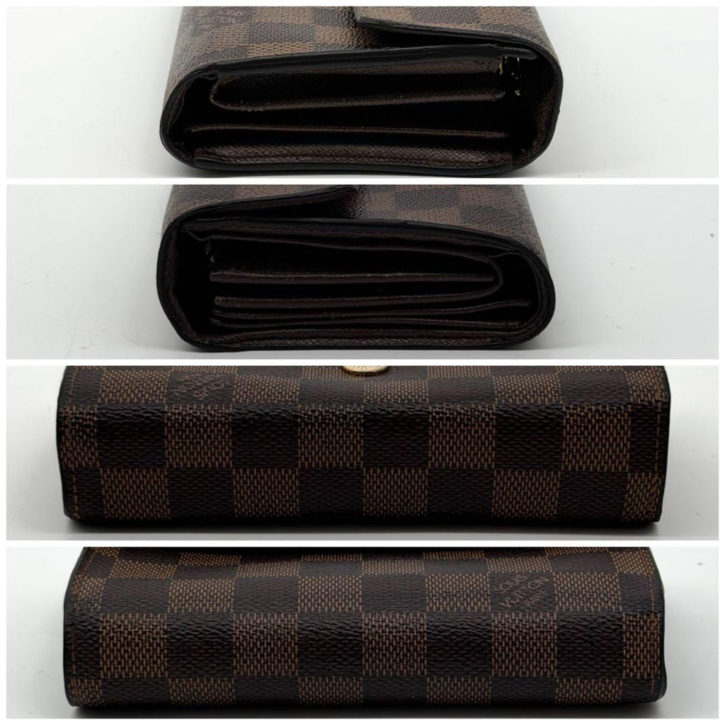 Louis Vuitton Portefeuille Alexandra Damier Trifold Brown Wallet — view 4