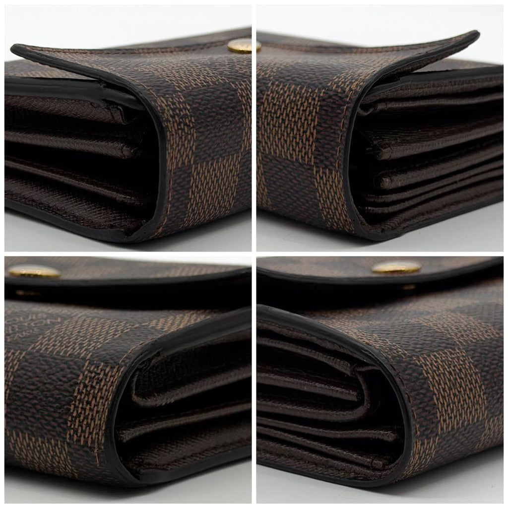 Louis Vuitton Portefeuille Alexandra Damier Trifold Brown Wallet — view 5