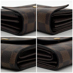 Louis Vuitton Portefeuille Alexandra Damier Trifold Brown Wallet — view 5