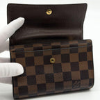Louis Vuitton Portefeuille Alexandra Damier Trifold Brown Wallet — view 6