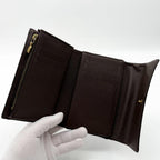 Louis Vuitton Portefeuille Alexandra Damier Trifold Brown Wallet — view 7