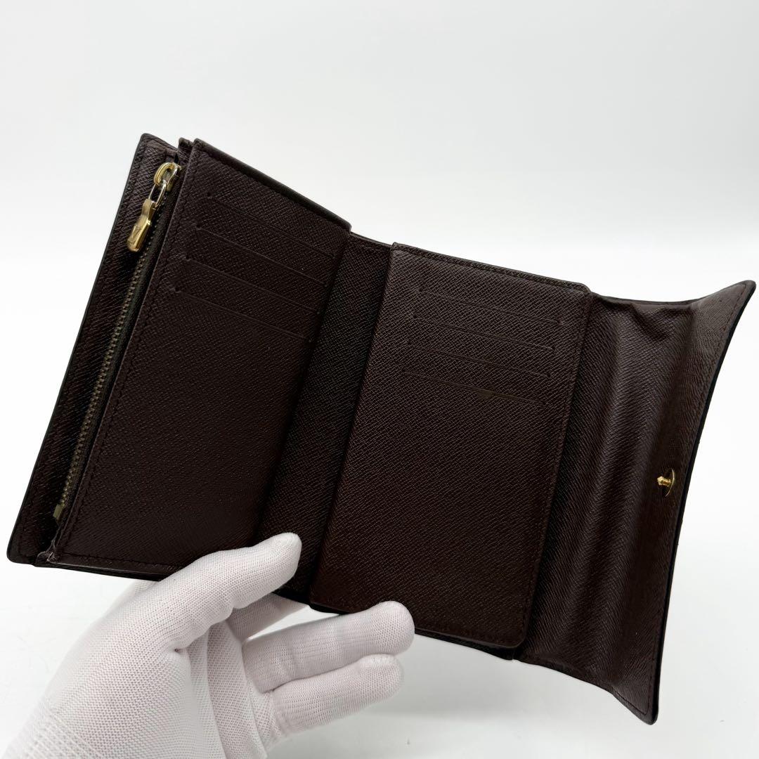 Louis Vuitton Portefeuille Alexandra Damier Trifold Brown Wallet — view 7