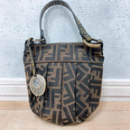 Fendi Zucca Handbag Charm Canvas