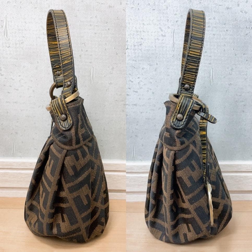 Fendi Zucca Handbag Charm Canvas — view 3