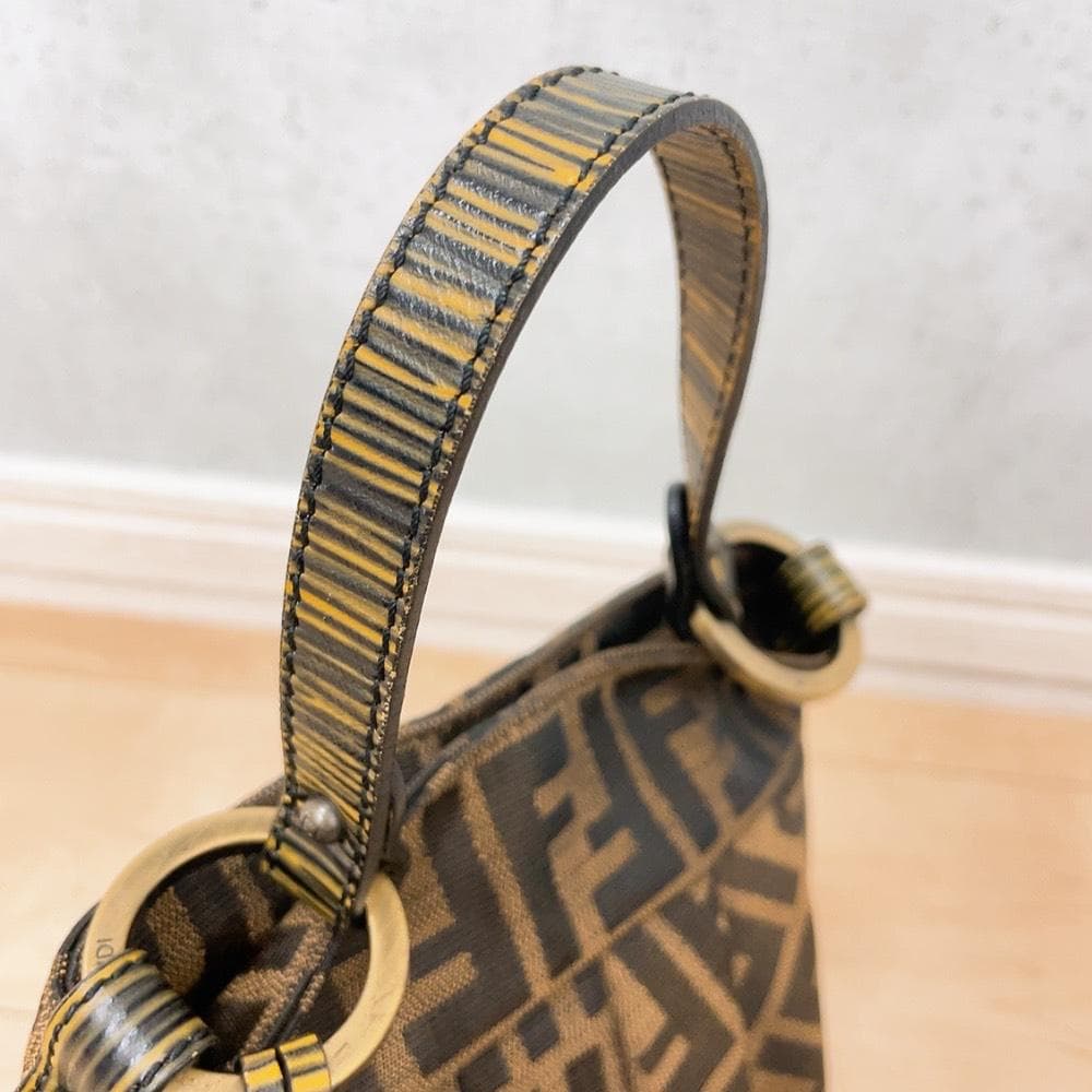 Fendi Zucca Handbag Charm Canvas — view 6