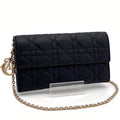 Dior Cannage Lady Chain Wallet Black Shoulder