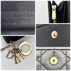 Dior Cannage Lady Chain Wallet Black Shoulder — view 9