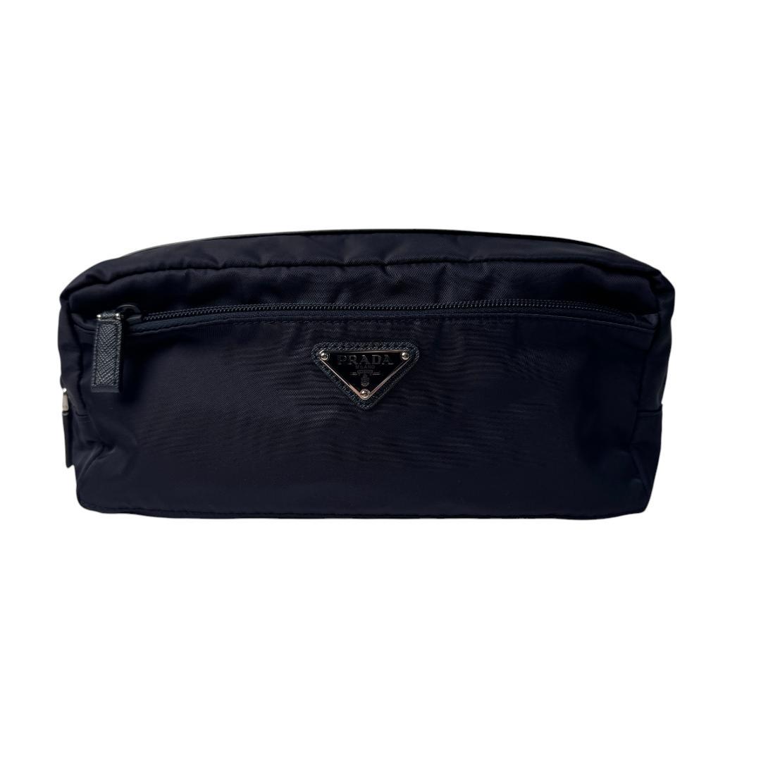 Prada Triangle Logo Travel Pouch — view 2