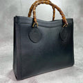 Gucci Handbag Diana Bamboo Black Leather