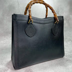 Gucci Handbag Diana Bamboo Black Leather