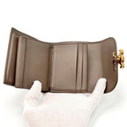 Celine Trifold Wallet Small Flap Triomphe Gray Leather — view 5