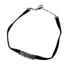 Dior J'adior Logo Choker Rhinestone Velvet Necklace — view 3
