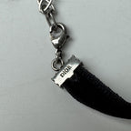 Dior J'adior Logo Choker Rhinestone Velvet Necklace — view 7